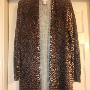 Chico's Long Cardigan Leopard Print 🐆